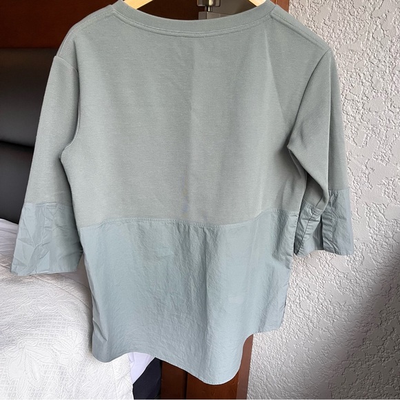 COS jumper with shirt hem Blue Green Size XSmall - Picture 2 of 5